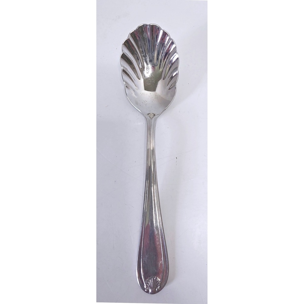Reed & Barton Select 18/10 Stainless Steel Shell Sugar Spoon Scalloped Bowl